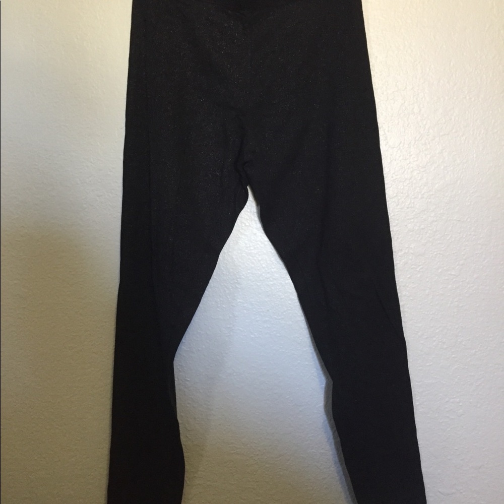 Black sparkly leggings girls 16